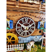 Hiker & Dog Battery Chalet Cuckoo Clock 28cm By TRENKLE image