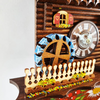 Water Wheel Battery Chalet Clock With Swinging Doll 19cm By TRENKLE image