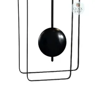 50cm Silver & Black Modern Pendulum Wall Clock With Westminster Chime By AMS image