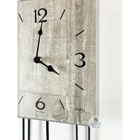 50cm Stone & Black Modern Pendulum Wall Clock With Westminster Chime By AMS image