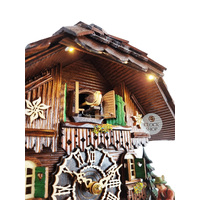 Hiker & Dog LED Battery Chalet Cuckoo Clock 26cm By TRENKLE image