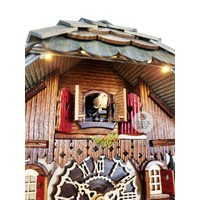 Accordion Player LED Battery Chalet Cuckoo Clock 26cm By TRENKLE image