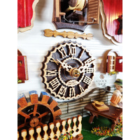 Beer Drinker & Water Wheel LED Battery Chalet Cuckoo Clock 30cm By TRENKLE image