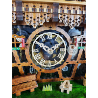 Wood Chopper 8 Day Mechanical Chalet Cuckoo Clock With Dancers 44cm By ENGSTLER image