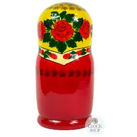 Semenov Russian Dolls- Yellow Scarf & Red Dress 26cm (Set Of 10) image