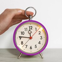 15cm Factory Collection Purple Silent Analogue Alarm Clock By CLOUDNOLA image