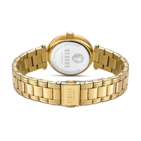 Gift Set- 36mm Brick Lane Crystal Gold Womens Watch With Gold Dial & Bracelet By VERSACE image