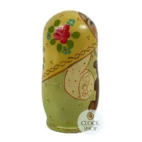 Zagorsk Country Russian Dolls With Flowers & Teddy 11cm (Set Of 5) image