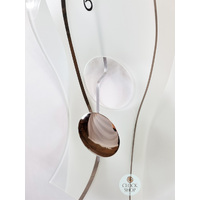 60cm Silver & Curved Glass Pendulum Wall Clock By AMS image