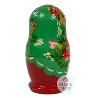 Floral Russian Dolls- Green and Red 10cm (Set Of 5) image