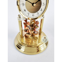 23cm Gold Anniversary Clock With Hand Painted Figurines By HALLER image