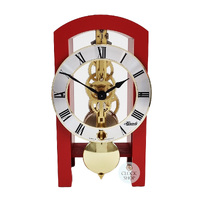 18cm Red Mechanical Skeleton Table Clock By HERMLE image