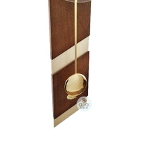 69cm Brown & Gold Pendulum Wall Clock With Round Dial By AMS image