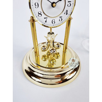 30cm Gold Anniversary Clock With White Embossed Dial By HALLER image