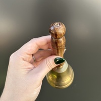 Brass Table Bell With Wooden Handle (Small Imperfection) image