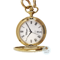 48mm Gold Unisex Pocket Watch With Floral Pattern By CLASSIQUE (Roman) image