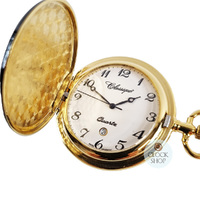 41mm Gold Unisex Pocket Watch With Black Enamel Case By CLASSIQUE (Arabic) image