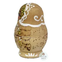 Woodburn Russian Dolls- Brown & Gold 10cm (Set Of 5) image