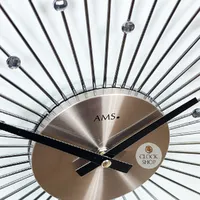 50cm Rose Gold Sunray Jewelled Wall Clock By AMS image