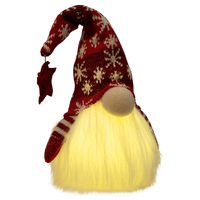 20cm LED Gnome With Snowflake Beanie- Assorted Colours image