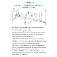 Euroshaft Pendulum Step Clock Movement By TAKANE (18mm Shaft) image