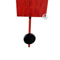 Red Bird House Battery Modern Cuckoo Clock 29cm By ENGSTLER image