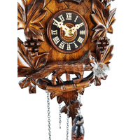 Fox & Grapes Battery Carved Cuckoo Clock 30cm By ENGSTLER image