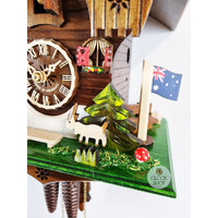 Australian Flag Mechanical Chalet Cuckoo Clock 26cm By ENGSTLER image