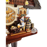 Beer Drinker & Dog 8 Day Mechanical Chalet Cuckoo Clock 33cm By HEKAS image