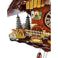 Wood Chopper & Deer Battery Chalet Cuckoo Clock 47cm By TRENKLE image