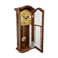 67cm Oak 8 Day Mechanical Chiming Wall Clock By AMS image