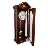 66cm Mahogany 8 Day Mechanical Chiming Wall Clock By AMS image