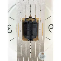 62cm White & Silver Pendulum Wall Clock With Frosted Glass Dial By AMS image