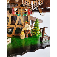 Wood Chopper 8 Day Mechanical Chalet Cuckoo Clock 35cm By ENGSTLER image