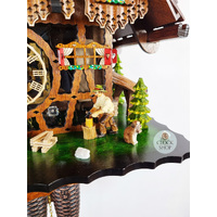 Wood Chopper 8 Day Mechanical Chalet Cuckoo Clock With Dancers 44cm By ENGSTLER image