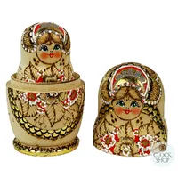 Woodburn Russian Dolls- Gold & Orange 18cm (Set Of 5) image