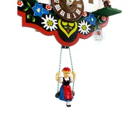 Swiss House Battery Chalet Clock With Dancers & Swinging Doll 19cm By TRENKLE image