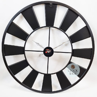 80cm Multi Coloured Round Metal Wall Clock By AMS image