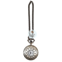 48mm Rhodium Unisex Pocket Watch With Open Dial & Swirl By CLASSIQUE (Roman) image