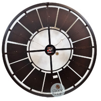 80cm Multi Coloured Round Metal Wall Clock With Roman Numerals By AMS  image