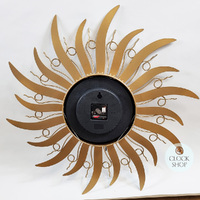 70cm Blazing Sun Gold Wall Clock By AMS  image