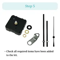 Customisable Press Fit Step Clock Movement Kit | Fits 3.1mm & 5.0mm Hand Holes image