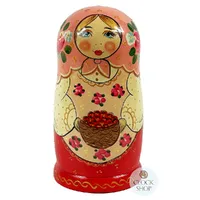 Zagorsk Country Russian Dolls With Flowers 16cm (Set Of 5) image