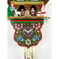 Swiss Weather House Battery Chalet Clock With Heidi Swinging Doll 19cm By TRENKLE image