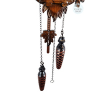 Fox & Grapes Battery Carved Cuckoo Clock 30cm By ENGSTLER image