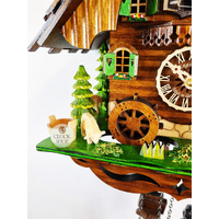 Farmer & Sheep Battery Chalet Cuckoo Clock 30cm By ENGSTLER image