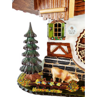 Bell Ringer & Cow Battery Chalet Cuckoo Clock With Bell Tower 30cm By TRENKLE image