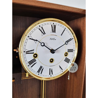 58cm Walnut 8 Day Mechanical Chiming Wall Clock By AMS image