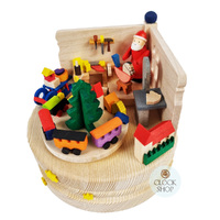 Santa's Workshop Round Music Box By Graupner (Leise Rieselt Der Schnee) image