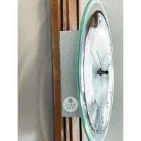 66cm Oak Pendulum Wall Clock With Silver Dial By AMS image